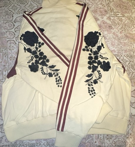 Adidas Originals ASOS Floral Track Jacket Buttermilk Red Burgundy Xtra Large XL - Picture 5 of 7