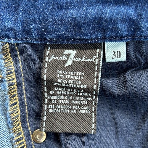 7 For All Mankind Jeans Women's Size 30 Kimmie Crop Distressed Denim Inseam 26” - Picture 8 of 8