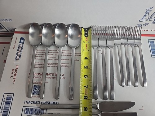 Ikea DATA Stainless Steel Flatware - Satin - 15pc Spoons, Forks, Knives, Vietnam - Picture 7 of 20