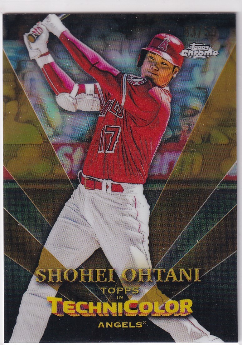 SHOHEI OHTANI /50 TOPPS CHROME TECHNICOLOR GOLD LOS ANGELES DODGERS #TT-2 2023