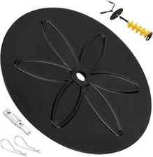 ICE AUGER DRILL ADAPTER WITH 9" STOPPER DISC (BLACK) & STEEL DRILL ADAPTER  W