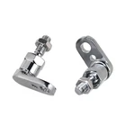 Chrome Turn Signal Relocation Bracket Swivel Kit For Harley Fatboy Breakout Dyna