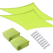 2 Pack 20x16 Ft 97% UV Block Rectangle Sun Shade Sail Canopy Outdoor Patio