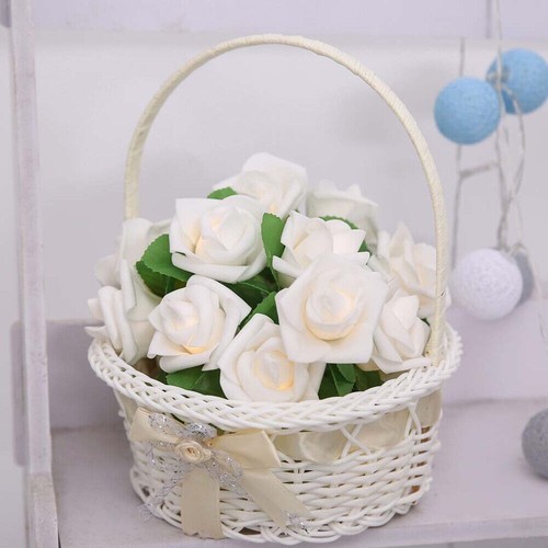 20 LED Rose Flower Lights String Fairy Wedding Christmas Party Garden Decor Lamp - Picture 8 of 10