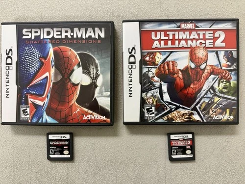 SPIDER-MAN SHATTERED DIMENSIONS + MARVEL ULTIMATE ALLIANCE 2 - NINTENDO DS CIB