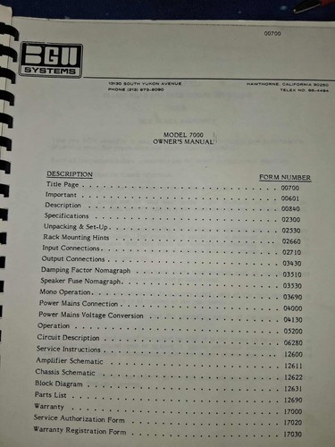 B-Ware BGW 7000 Endstufe - Bild 2 von 2