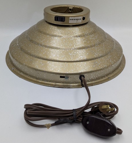 VTG Star Bell Musical Revolving Christmas Tree Stand Gold Glitter - Jingle Bells - Picture 6 of 12