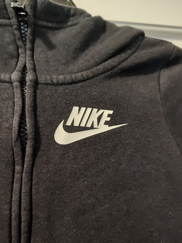 Nike Girls Full Zip Hoodie Jacket Black Size Small Sweater Comfortable And Cool - Picture 13 of 14