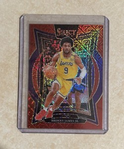 2024-25 Panini Select - Concourse Bronny James #90 Red mojo /20 RC