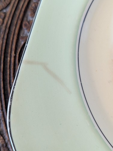 Antique Set of 6 Plates Art Deco Woods Ivory Ware Collectable Fish Pattern Read - Picture 13 of 16