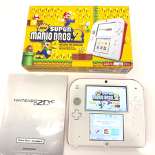Nintendo 2DS Super Mario Bros. 2 Console - In Box Scarlet Red MINTY