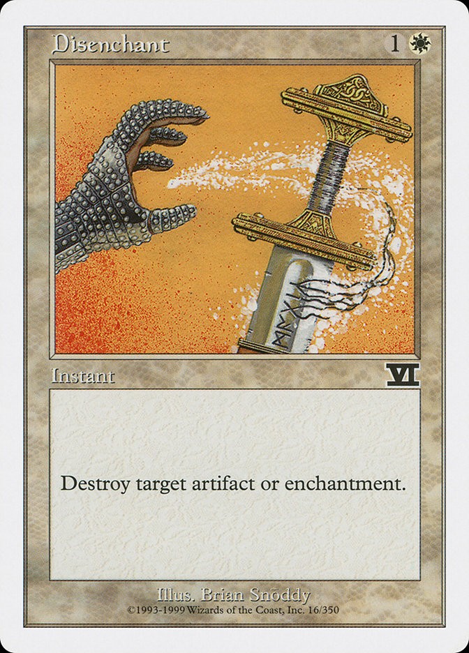 MTG Magic the Gathering Disenchant (16/351) Sixth Edition LP