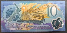 2000 New Zealand 10 Dollars P190a BD00-015004 Millennium Commemorative. 