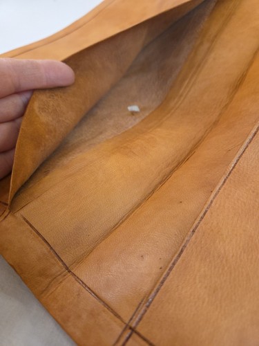 Vintage Moroccan Leather Book Folio Cover 22 KARAT Gold Embossed ~ 13.75" x 10" - Picture 7 of 12