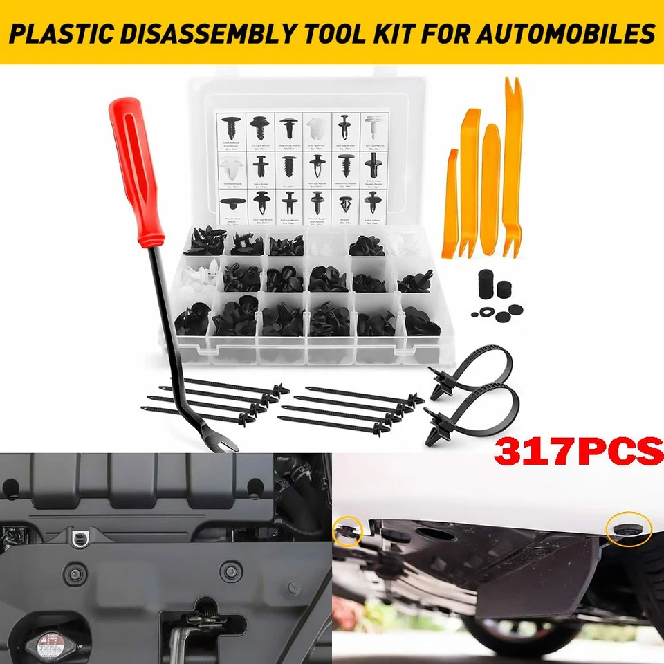 1/2set 317Pcs Fender Door Hood Bumper Trim Clips Body Retainer Kits For TOYOTA M - Imagem 2 de 4