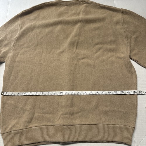 VINTAGE Arnold Palmer Robert Bruce Pullover Herren XL braun beige Strickjacke 80er Neu mit Etikett - Bild 12 von 13