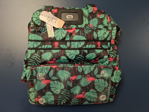 Lug Puddle Jumper Flamingo Black Backpack Purse Bag - NWT - Picture 2 of 7