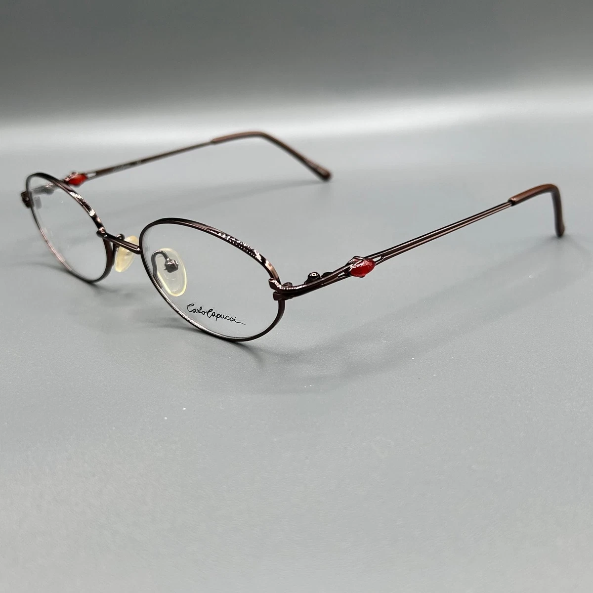 Carlo Capucci CC54 Glasses Oval Metal Frame Size 52-18-140 Brown Display