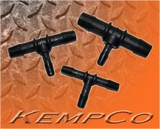 HHO Generator, Auto Parts 1/4" 3-Pack of Reducer Tee Fittings - 1/4", 3/8", 1/2"