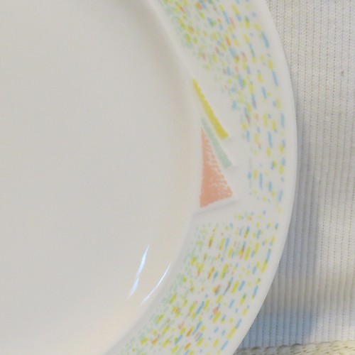 OOAK Homer Laughlin China 8-3/8" Plate, Milford 2001 TEST SAMPLE, Blue Potpourri - Picture 5 of 8