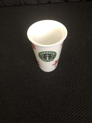Starbucks Christmas Mug 8 Oz Keramik Red Snowflakes Tumbler Green Mermaid Logo - Bild 12 von 12