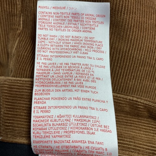 Pantalones informales rectos de pana de algodón marrón talla 30 MARNI - Imagen 5 de 6