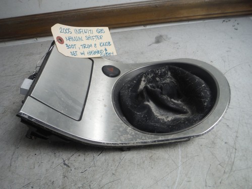 2005 Infiniti G35 Manual Shifter Trim Ashtray Shift Boot & Knob OEM 2003-2007 - Picture 9 of 13