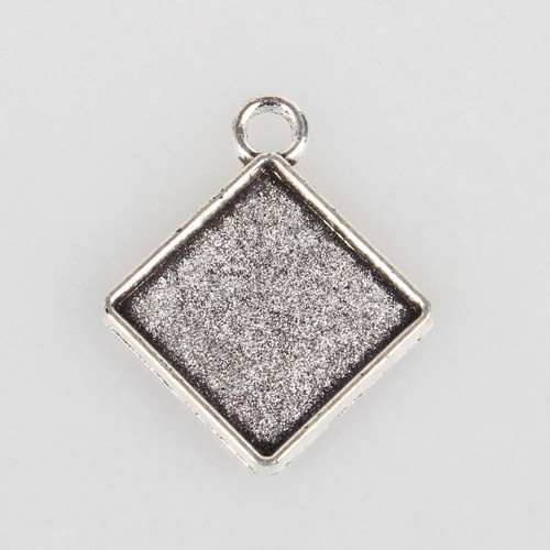 10x Tibetan Alloy Pendant Setting Bases Bezel Blank Silver Square Rectangle Tray - Picture 4 of 41