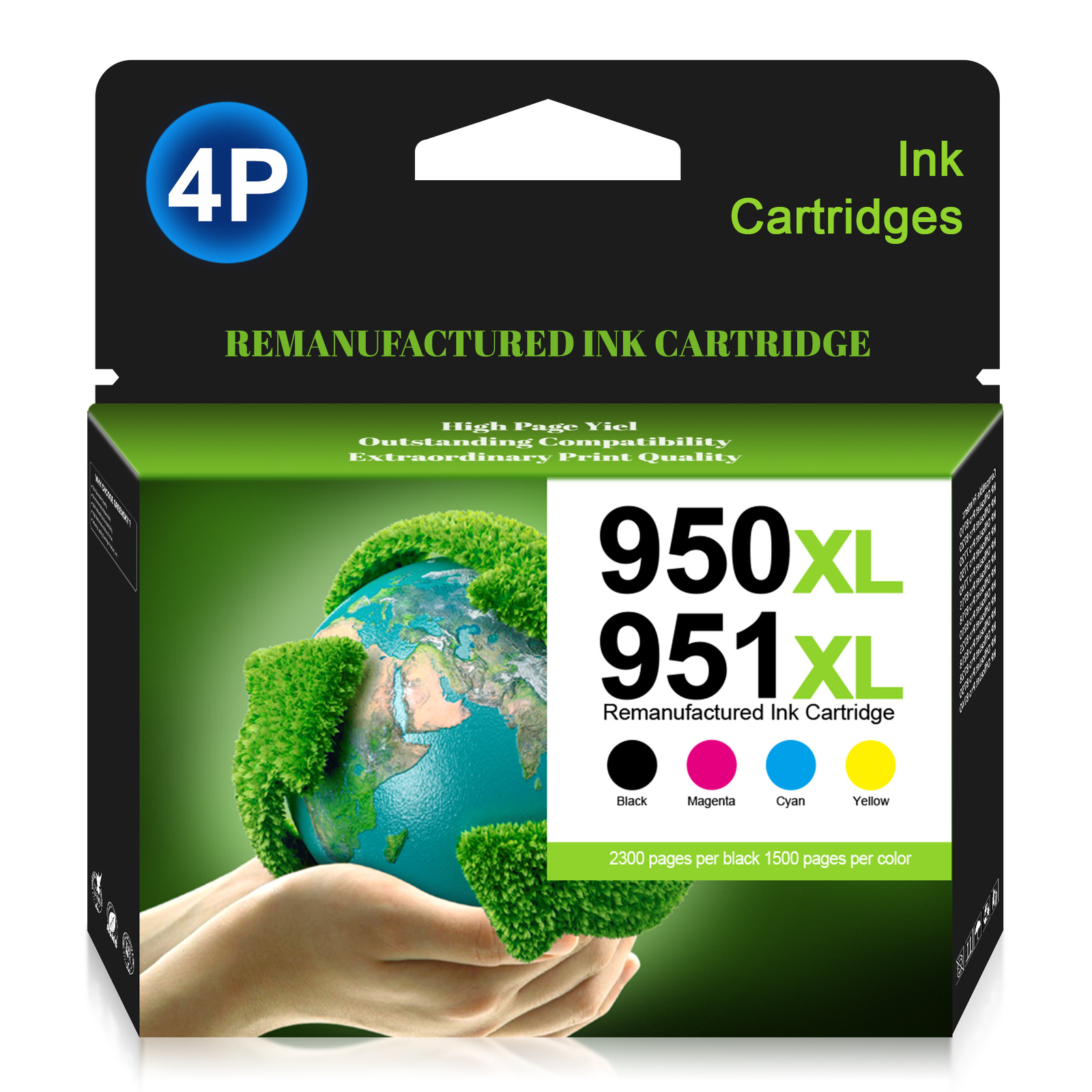 4x TINTE PATRONEN für HP 950 951 XL Officejet Pro 8620 E-ALL-IN-ONE Serie