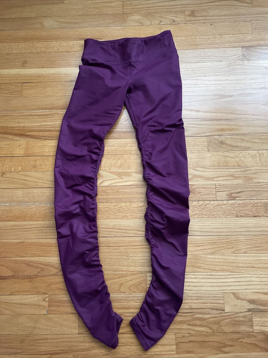 Alo Yoga Idol Ruched High Rise Full Length Long Leggings Pants Purple Small  B7