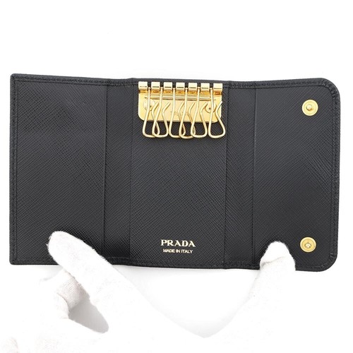 PRADA 6 portachiavi pelle nero 1PG222 - Foto 4 di 12