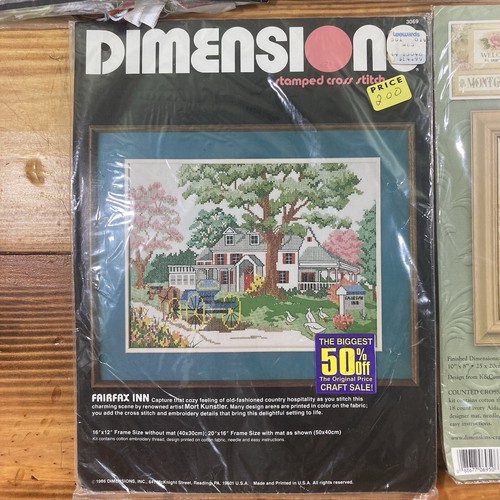Cross Stitch Kit Lot Of 5 Dimensions Golden Bee Homes Flowers Cats Brand New - Picture 5 of 13