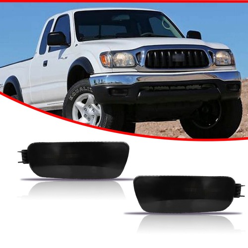 2x Smoke Lens Front Bumper Corner Turn Signal Lights For 2001-2004 Toyota Tacoma - Picture 2 of 8