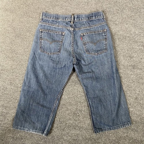 VTG Y2K Levi's 550 Boys 12 Husky Light Wash Denim Jeans Relaxed Fit 32x27 - Picture 6 of 8