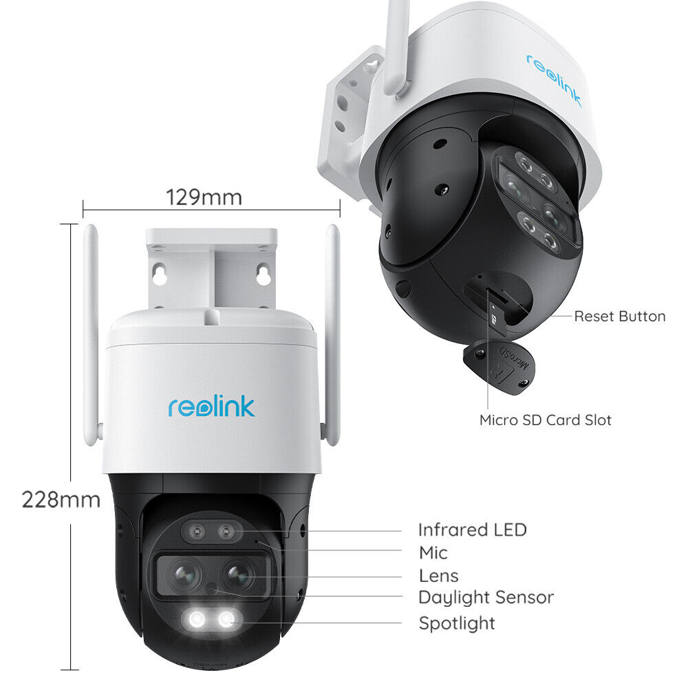 Reolink TrackMix WiFi Dual Lens PTZ Camera 8MP 2.8mm/8mm lens With Motion  Tracking -  Online shopping EU