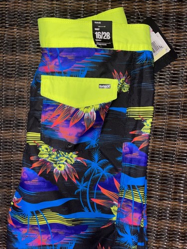NEW Boys Size 16 / 28 Hurley Swim Shorts Swimsuit Board Shorts Tropical NWT - Picture 4 of 5