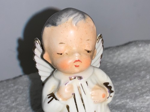 Vintage Christmas Enesco Boy baby angel praying Salt Shaker (single unit) - Picture 2 of 8