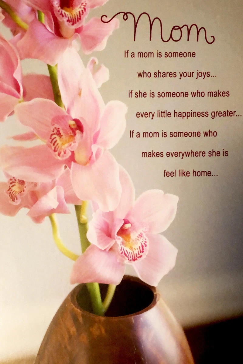 Happy Birthday Mom “ Who Shares Your Joys “Card Hallmark Greeting Card Love