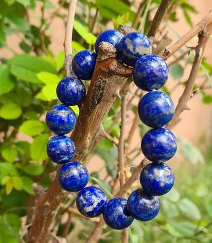 Natural Lapis Lazuli Bracelet Stretchable Pure Healing Crystal stone #jewllery - Picture 2 of 10