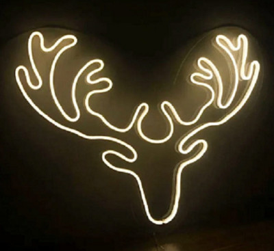 24''x19.3'' Deer Flex LED Neon Sign Light Lamp Party Gift Show Man Cave Bar Décor