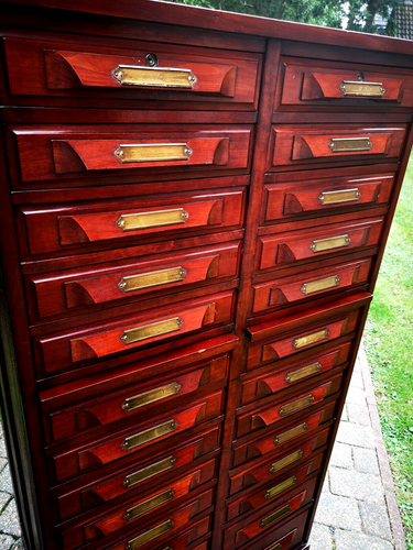 einmaliger ! alter Aktenschrank Büroschrank mit Sicherheitsmechanismus Büromöbel - Bild 6 von 10
