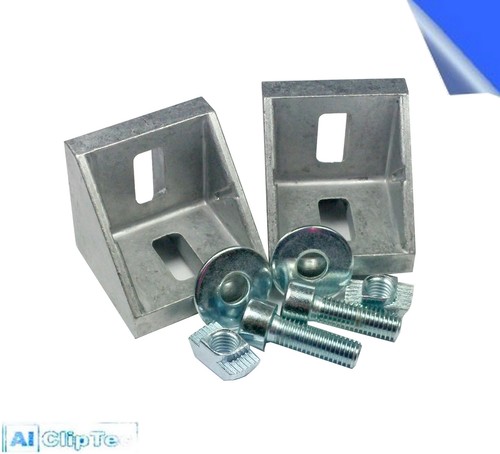 10x Befestigungsmaterial Winkel für 45x45 & 45x90 Nut 10 Aluprofil