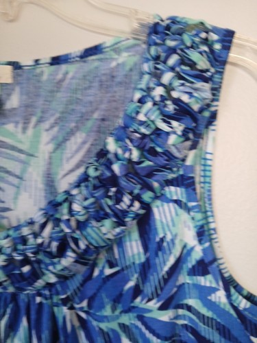 Madison & Berkeley Womens Large Sleeveless Blouse Sheer Layered bottom Tank Top - Picture 3 of 13