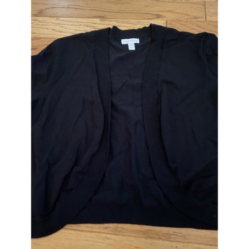 Charter Club, Mujer Negro, Manga Corta, Cárdigan Corto Abierto Talla XL - Imagen 4 de 8
