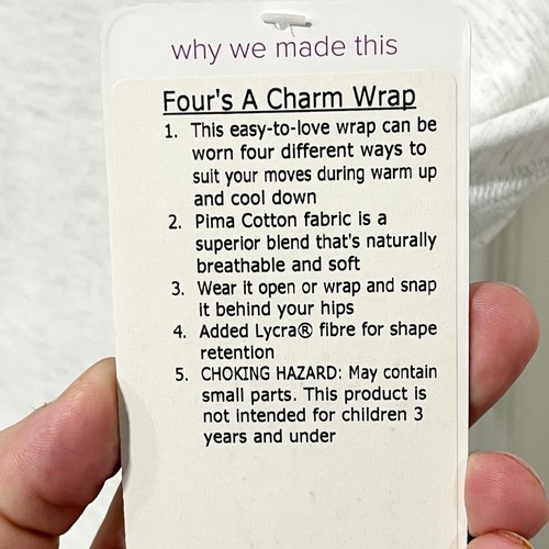Ivivva Wrap Youth GIRLS 14 Fours A Charm Wrap IG3514S Lululemon Top Cardigan - Picture 3 of 10