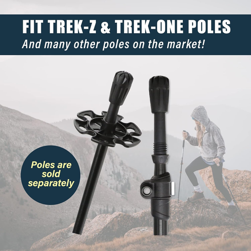 Trekking Pole Tips - 6Pc Set Walking Stick Tips - Black - Picture 3 of 7