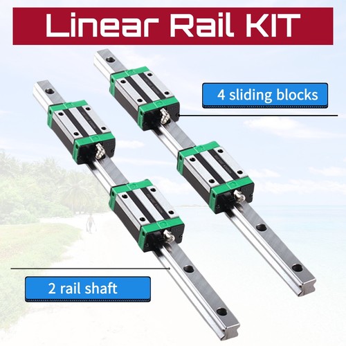 2PCS HGR20 inear Guide Linear Rail 200-1700mm+ 4PCS HGH20CA Slideblocks For CNC - Picture 3 of 24