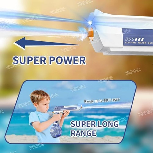 Electric Water Powerful Gun Up to 26 to 32 FT Long Range Water Blaster Toy Blue - Picture 3 of 7