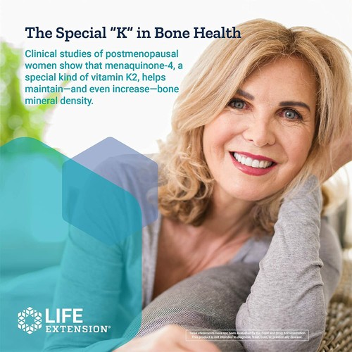 Life Extension Bone Restore Elite Vitamin K2 & Calcium Healthy Bone 120C 2 Pack - Picture 6 of 7