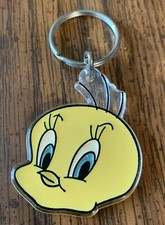 Vintage Tweety Bird 2 Inch Acrylic Keychain Warner Bros Monogram Products